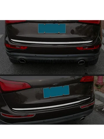 Хромированная Задняя Крышка багажника из углеродного волокна для Audi Q5 2010-2018, отделка, автомобильные аксессуары, задняя дверь, багажная полоса, украшение автомобиля