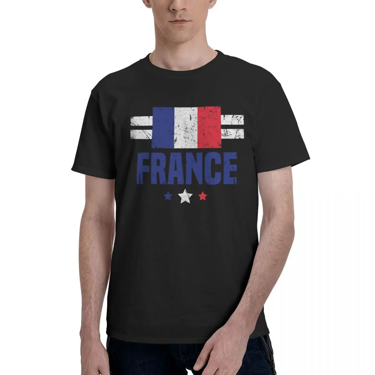 

France Flag French Apparel Essential Move Champion Graphic Cool Tshirt High grade Fitness Eur Size