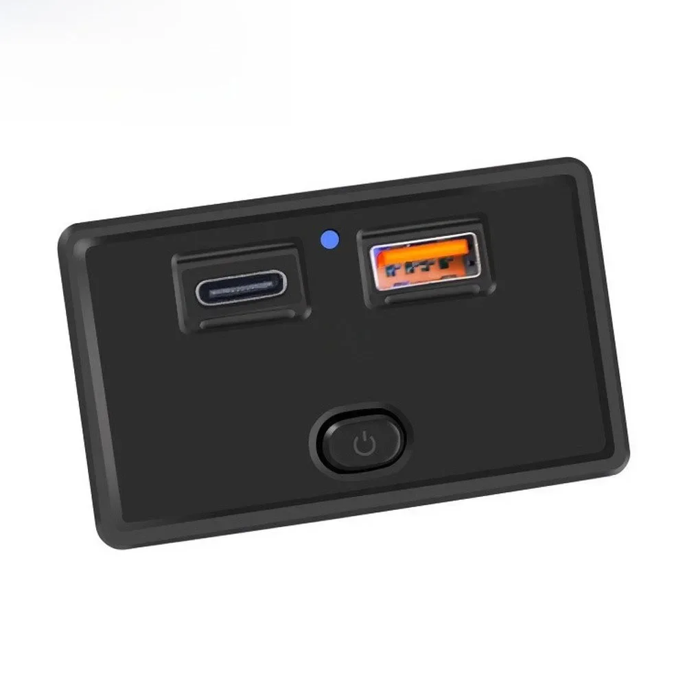 Фото Двойная USB-панель с зарядным устройством и розеткой, с выключателем, 12В-24В, автомобильное зарядное устройство для гольф-каров, легковых и грузовых автомобилей, аксессуары для интерьера №5