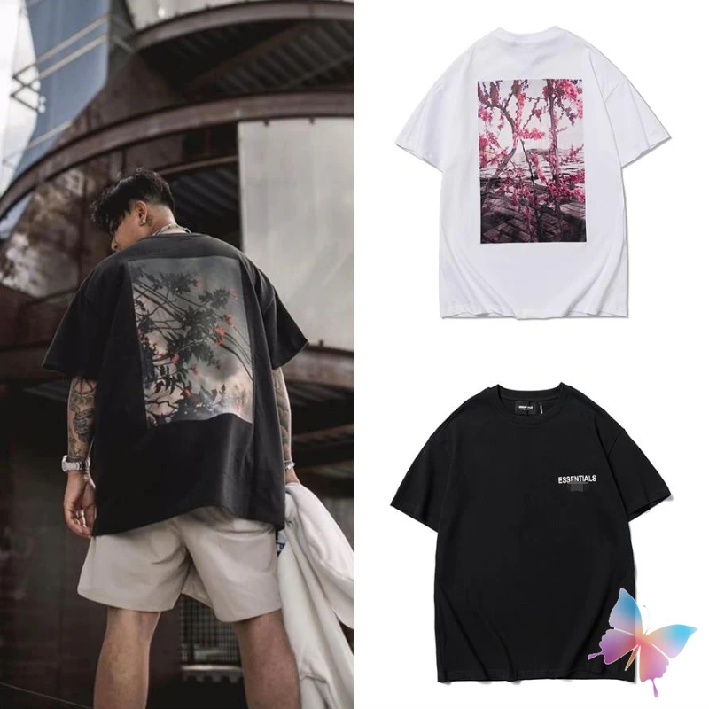 

High Street Casual Essentials T Shirt 1:1 Quality Printed Round Neck Short Sleeves Oversized Men Women Couples TShirts