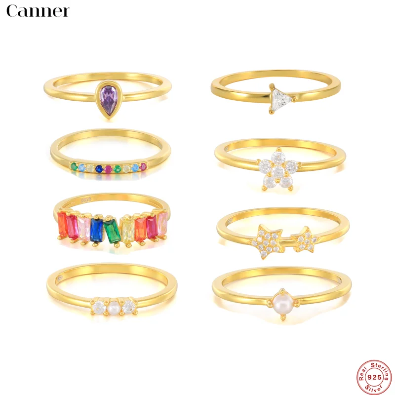 

Canner 925 Sterling Silver Finger Rings For Women Purple Zircon Charm Rings Snowflake Wedding Jewelry 2021 Trend Bague anillo W5