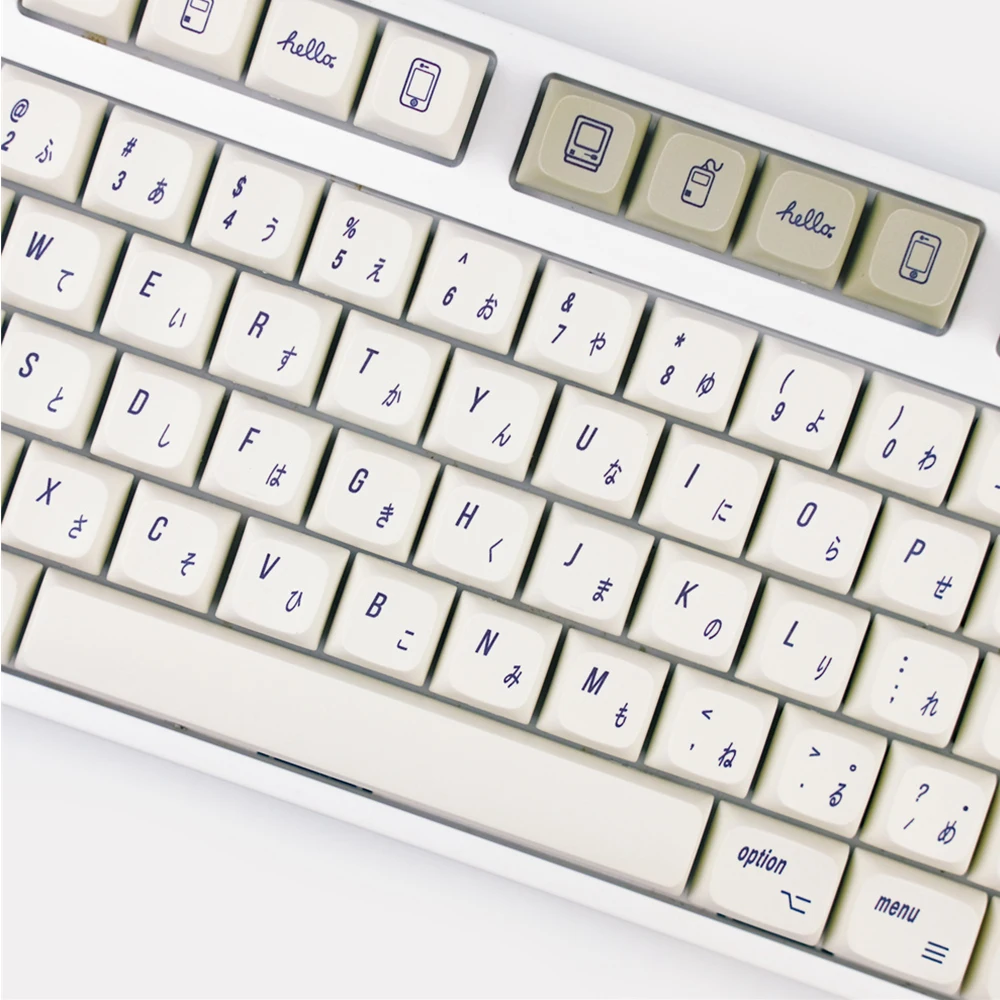 Enlarge Sample Design Japanese PBT Keycaps For Cherry Mx Gateron Kailh Box TTC Switch Mechanical Keyboard XDA Profile Pure White Key Cap