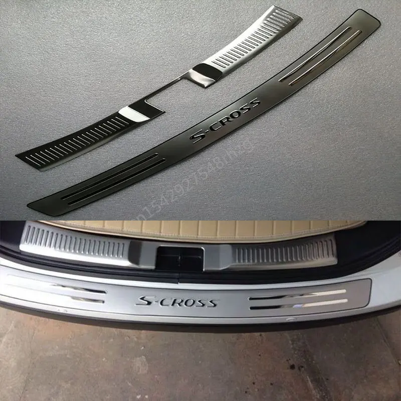

For Suzuki S-CROSS 2014 2015 2016 Stainless Steel Car Trunk Threshold Guard Plate Anti-scratch Protection Car Accessories