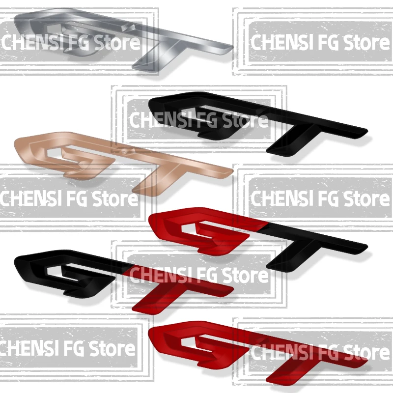 3D металлический сплав GT значок на решетку для Hyundai Tucson Elantra Sportage Sorento Peugeot 208 KIA