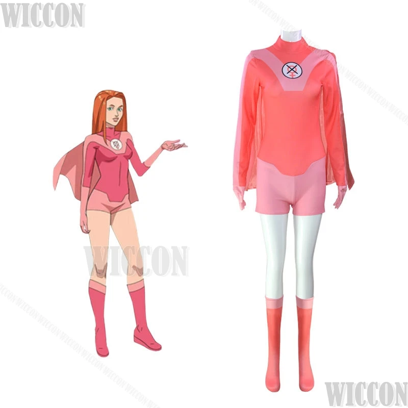 Комбинезон Invincible Mark Grayson плащ супергерой косплей Omni-man Atom Eve аниме боди на Хэллоуин