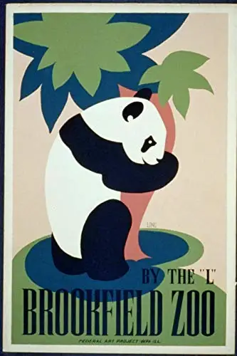 

Bookfield Zoo Panda 12x16 Inch Wall Decor Retro Tin Sign