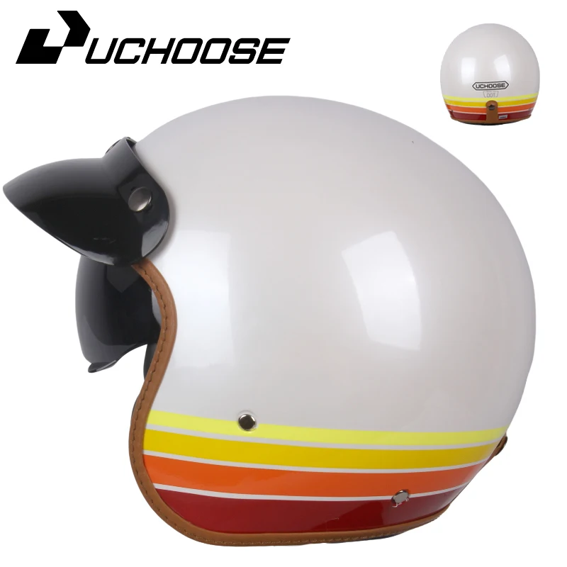 

Мотоциклетный шлем Чоппер, ретро Casco, винтажный шлем с открытым лицом для старой школы, Moto Cacapete Dot M L XL XXL