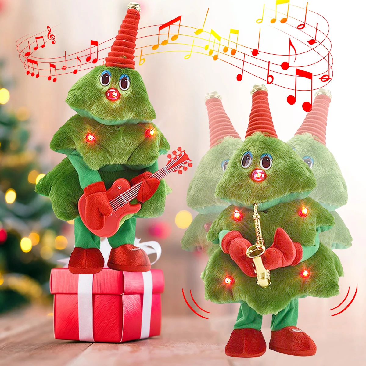 

Christmas Tree Electric Plush Toys Funny Singing Dancing Music Xmas Tree Doll Toy for Girl and Boy Gifts 2023 Navidad Noel Decor