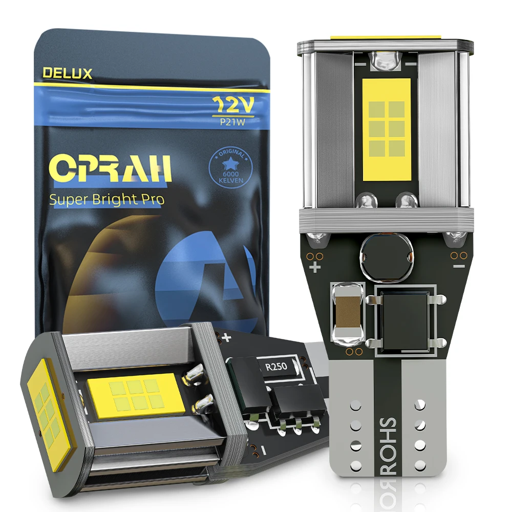 Oprah 2 шт. T15 W16W фотолампы Canbus 3570 3 SMD высокая мощность 912 921 фотолампа 12 в 6000K белый