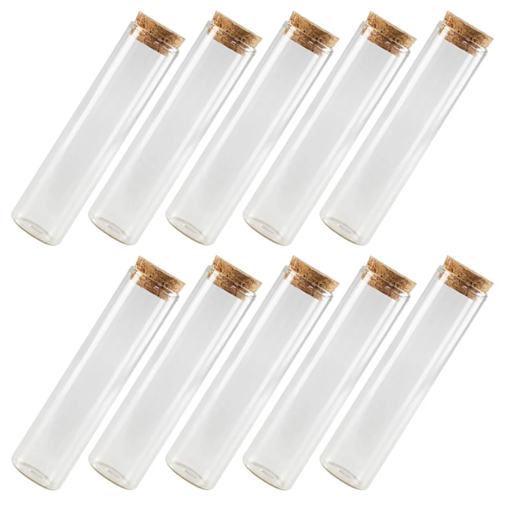 

Airtight Bottles Clear Tube Glass Cork Lids Terrarium Glass Containers Corks Candy Container Storage Caps