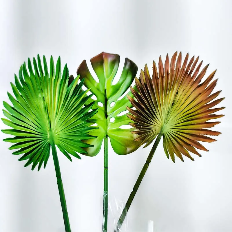 

5pcs Tropical Leaf Artificial Plant Monstera Leaves Office Home School Wedding Decoration