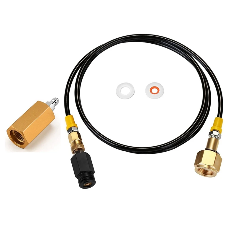 

M18X1.5 CO2 Adapter With CGA320 To TR21-4 Soda Maker Co2 Tank Cylinder Direct Adapter With 60 Inches High-Pressure Hose