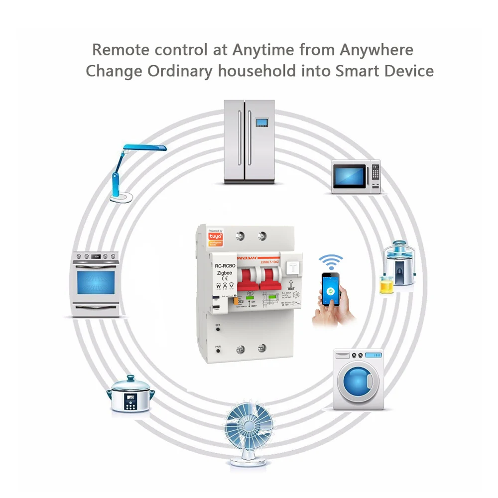 Автоматический выключатель Zigbee Tuya Smart 2P 4P