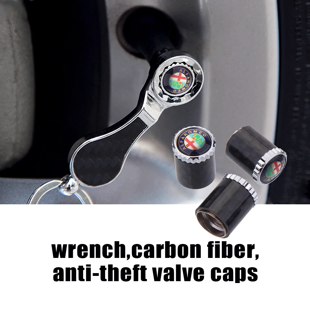 

Car Styling Wheel Tire Valve Stem Caps Rim Cover for Alfa Romeo 155 156 159 147 Mito Giulia GT Brera Giulietta Spider Decoration