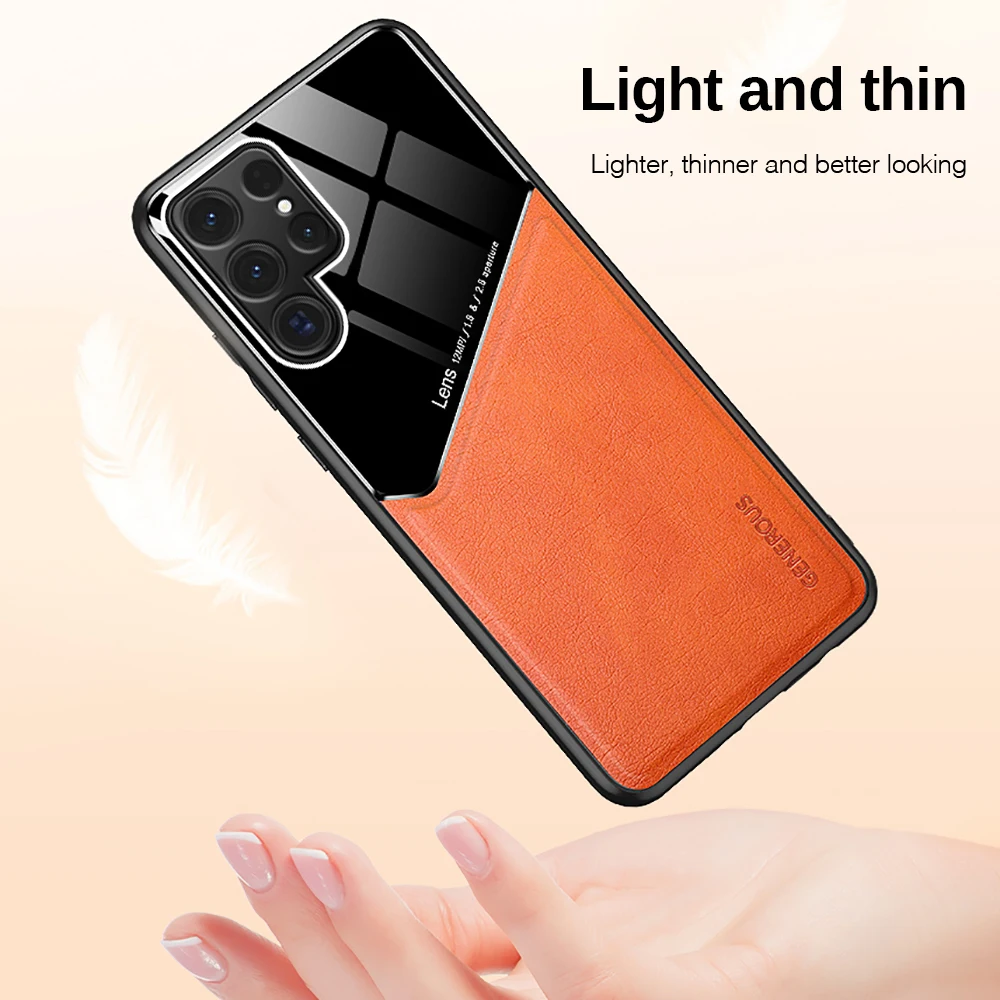 Роскошный кожаный чехол с магнитной задней крышкой для Samsung Galaxy S24 Ultra S24Ultra Sumsung S 24