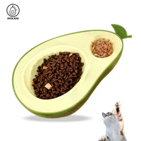 avocado cat bowl double bowl 2 in 1 function automatic drinking no wet mouth dog cat slow food bowl anti overturn pet supplies