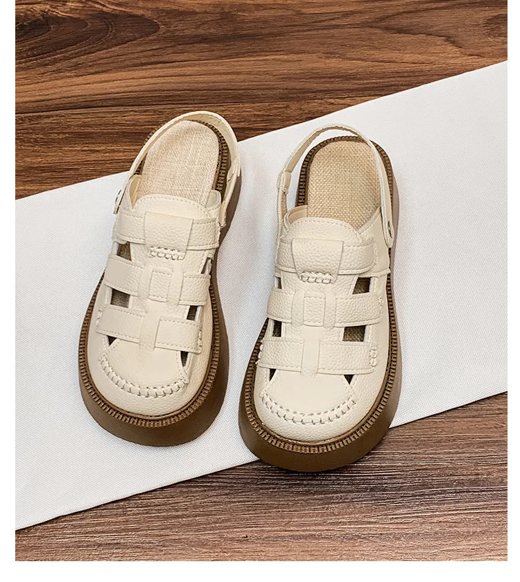 Женские сандалии на плоской подошве TOPHQWS лето 2024 модная обувь из искусственной