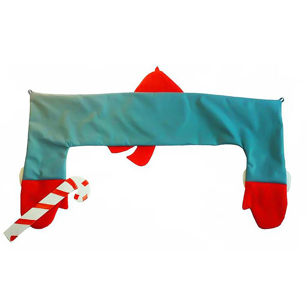 

1PC Christmas Window Curtain Christmas Cabinet Curtain Snowman Hugger Tree Topper Xmas Snowman Curtain