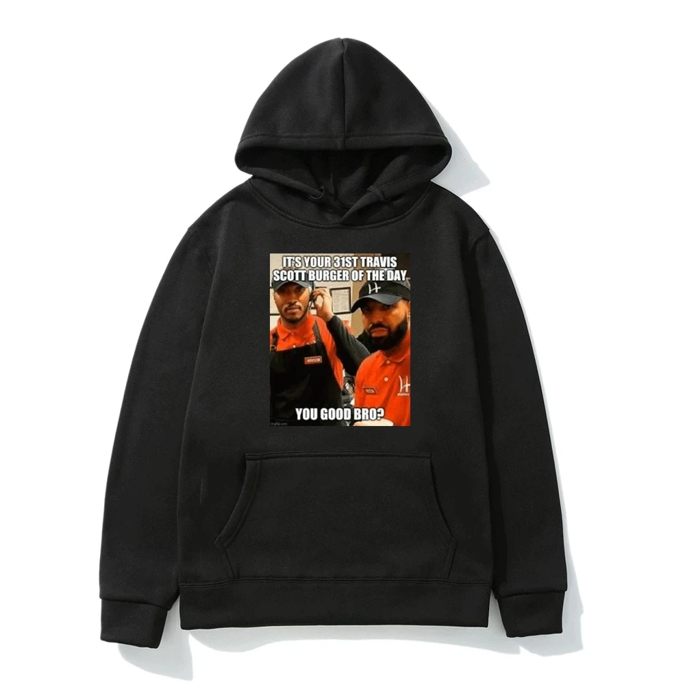 

Travis Scott Meme with Drake and Future Classic Hoodie 2022 Fashion Hip Hop Sweatshirts Unisex Street Funny Long Sleeve Pullover