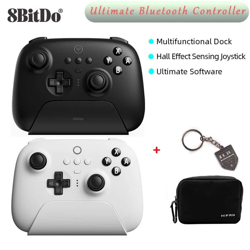 8BitDo Ultimate Wireless Bluetooth Gaming Controller No Drift with Charging Dock for Nintendo Switch PC Windows 10 11 Steam