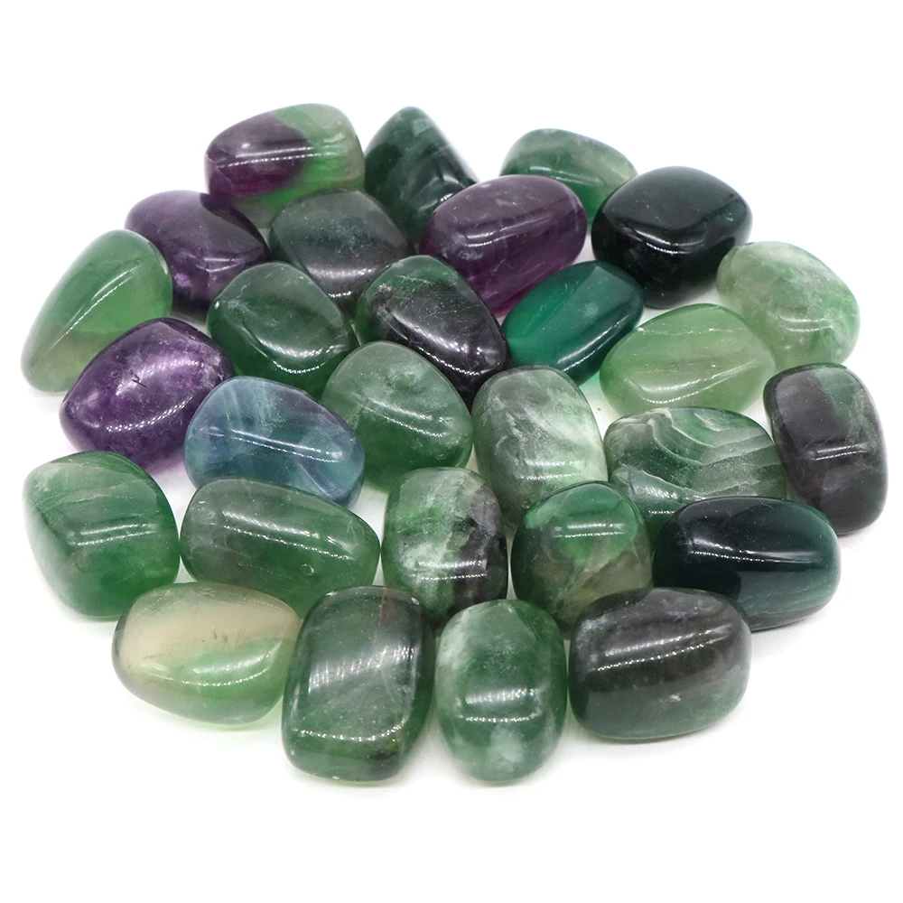 

Natural Fluorite Tumbled Stone Quartz Rock Specimen Yoga Gemstone Amethyst Aquarium Home Decor Healing Crystals DIY Beads Pendan