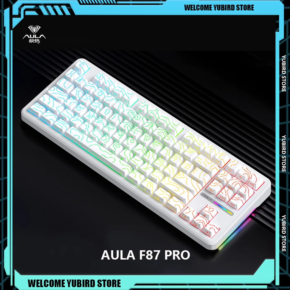 AULA F87 Pro 87-клавишный боковой светильник RGB с возможностью горячей замены