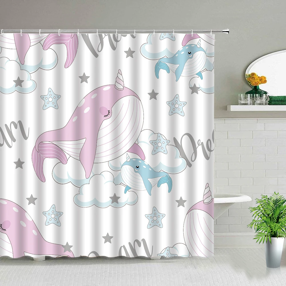 Креативная мультяшная Сова КИТ розовая Милая душевая занавеска для девочки