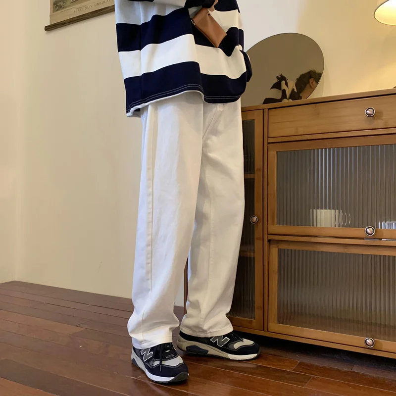 Summer 4 Colors Baggy Jeans Men's Fashion Harajuku Casual Straight Jeans Men Streetwear Hip Hop Loose Denim Pants Mens Trousers