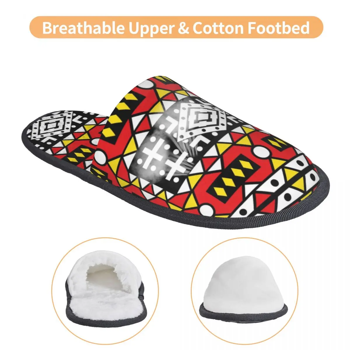 Изготовленные на заказ домашние тапочки Kizomba Samakaka Ankara с принтом из мягкой пены