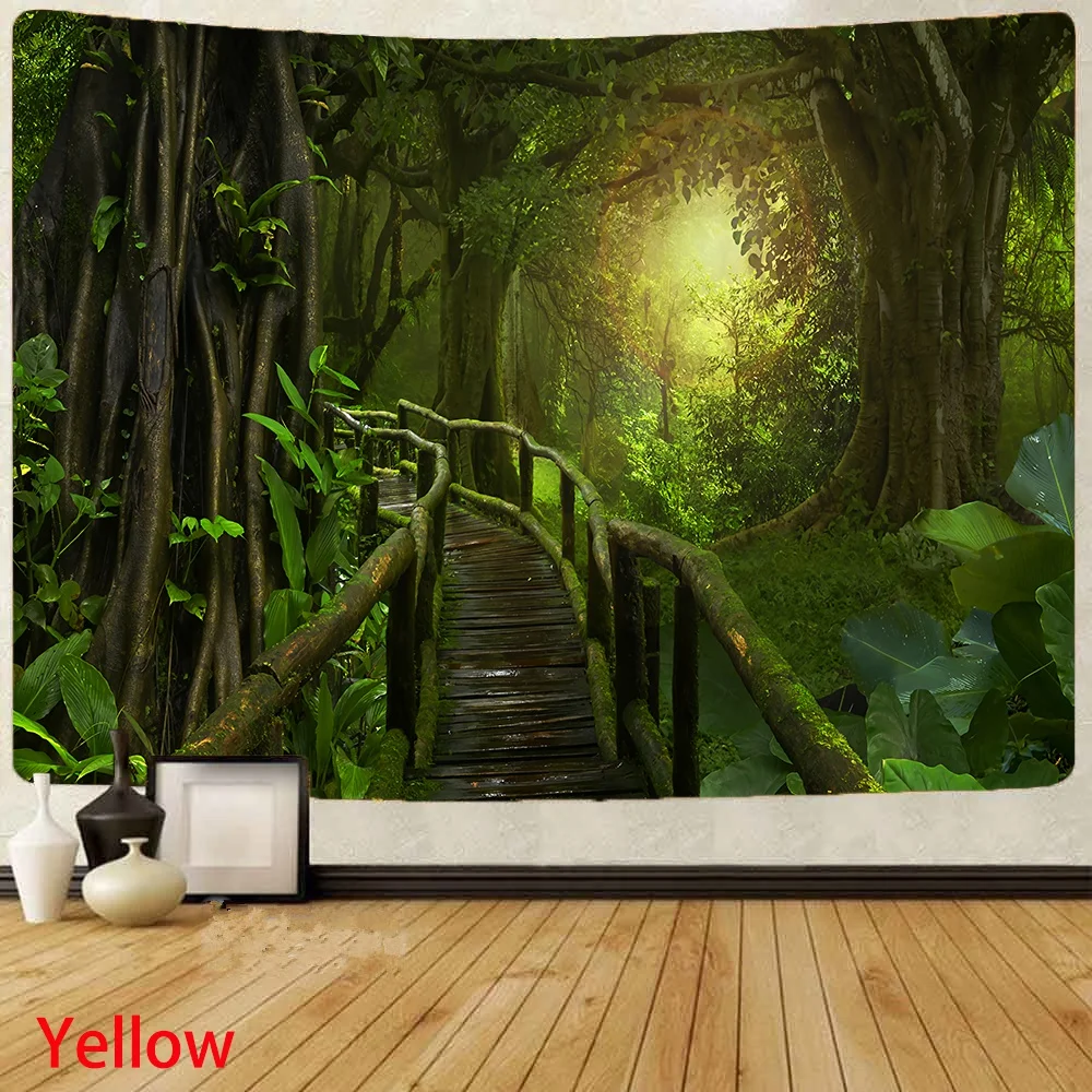 

Misty Forest Natural Tapestry Miracle Landscape Tapestry Wall Art Tapestry