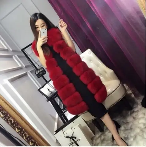 New fur coat women's fur vest hair lengthening winter women's clothing
