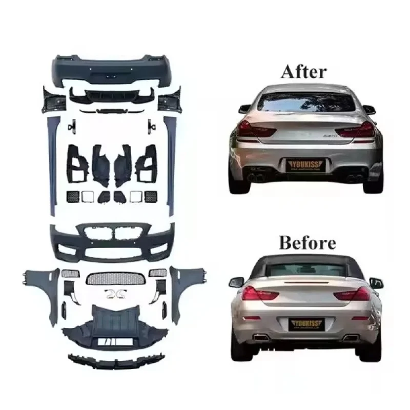 Фото Для BMW 6 серии F12 F13: Новый модифицированный обвес в стиле M6 — задний бампер, передний бампер, крылья, боковые пороги, диффузор, выхлопная труба №1