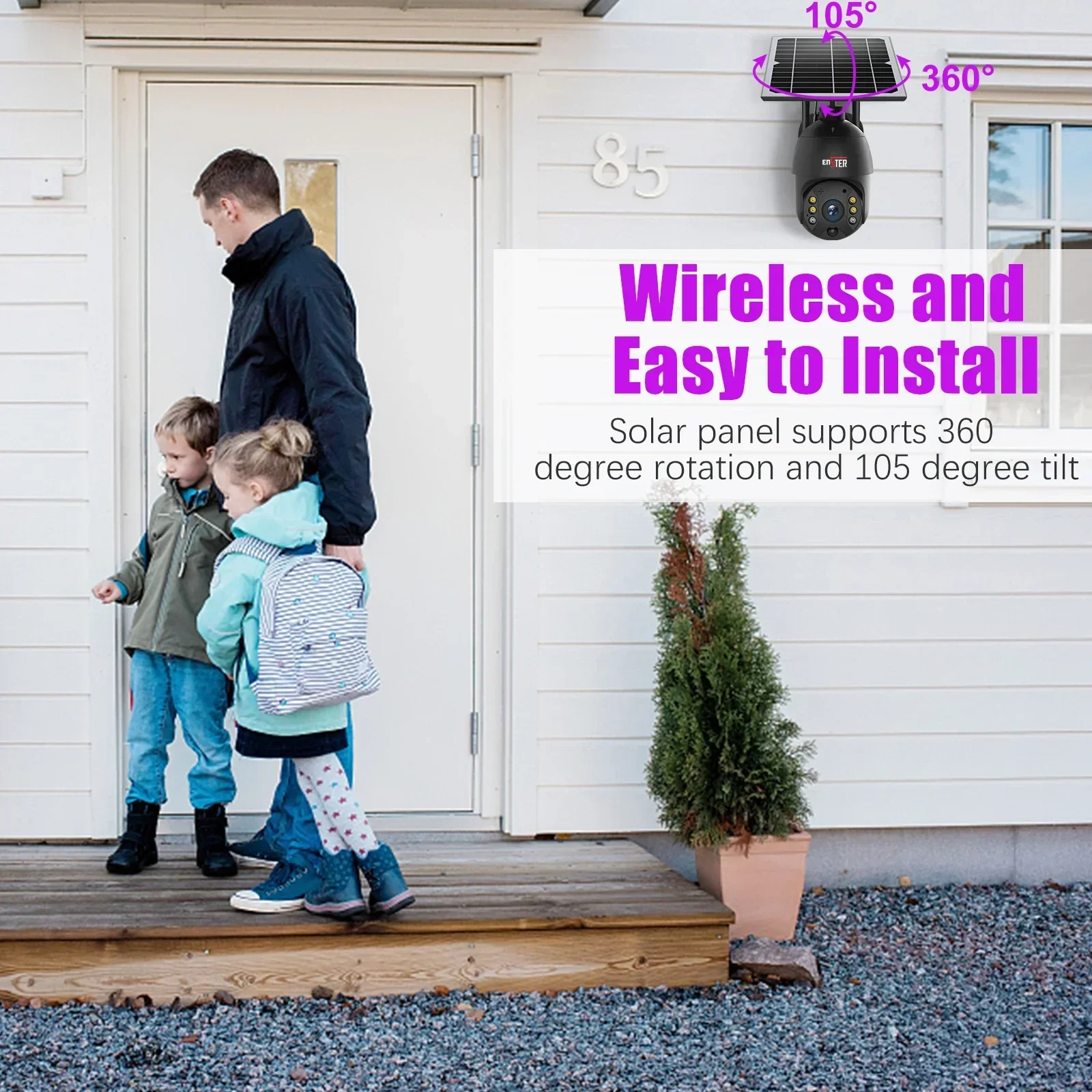 ENSTER новейший PIR ночного видения открытый беспроводной PTZ Wi-Fi HD сеть