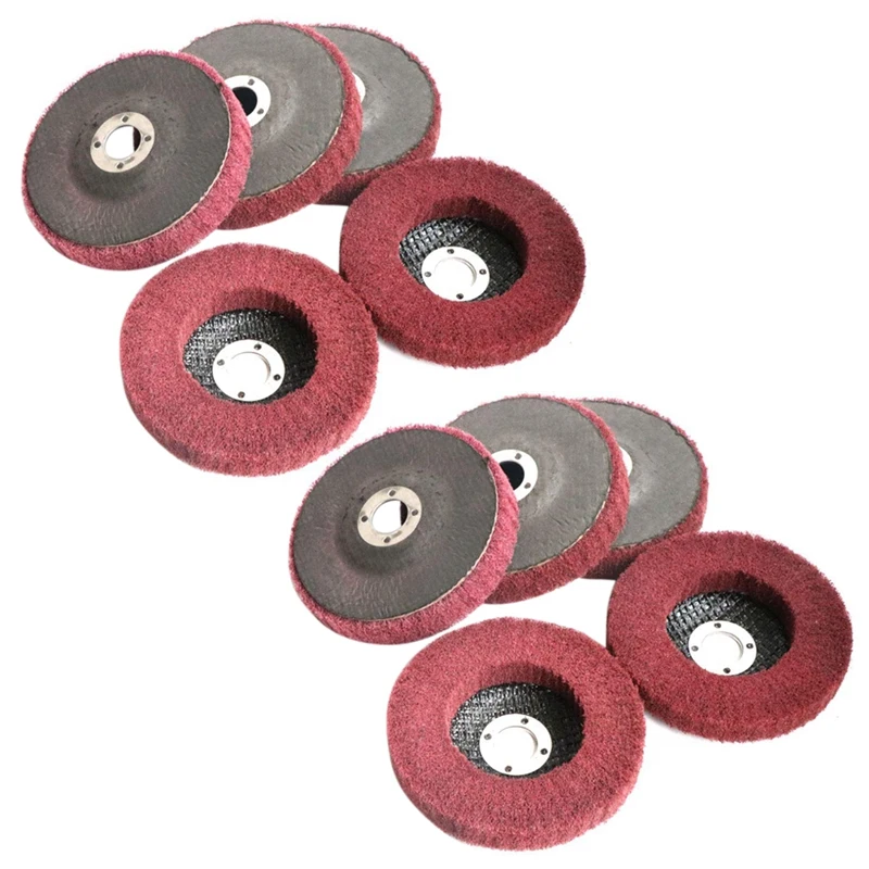 

Best10pcs 4 Inch Nylon Fiber Flap Disc Polishing Grinding Wheel,Scouring Pad Buffing Wheel For Angle Grinder