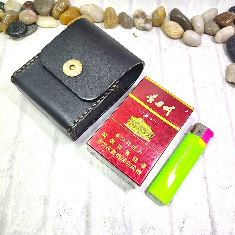 Blongk портсигар ручной работы поясная сумка кожаная оболочка кобура для зажигалки