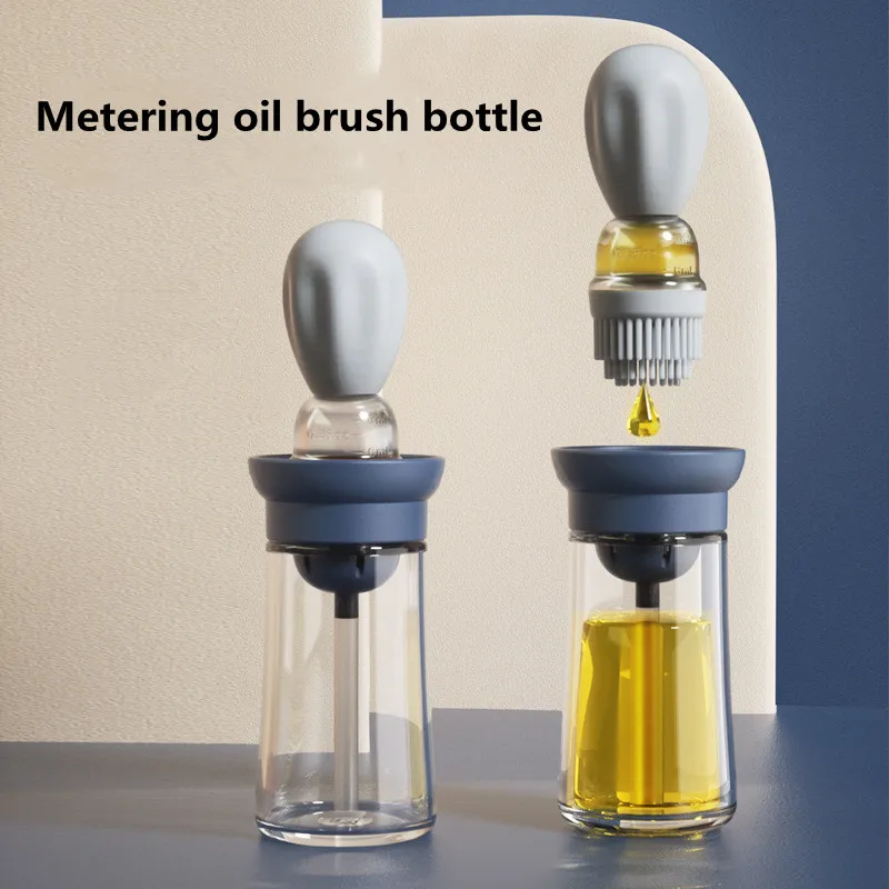 

New Kitchen Silicone Oil Bottle Baking Barbecue Grill Oil Brush Dispenser Pastry Steak Oil Brushes Kitchen Baking BBQ Tool