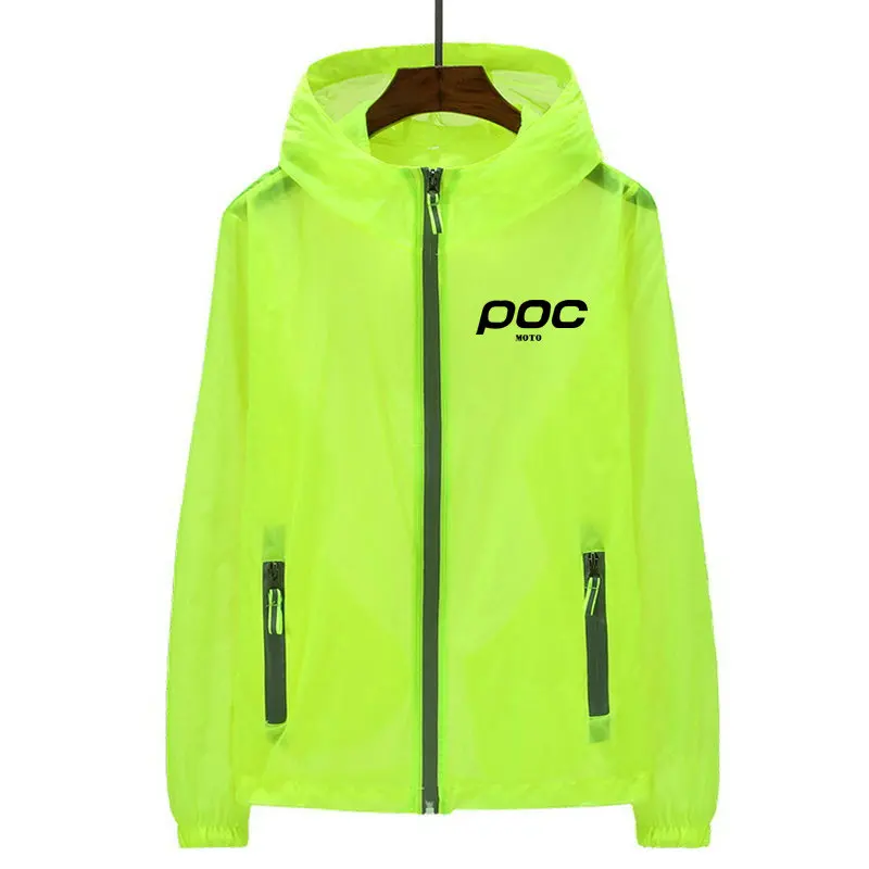 Мужская и женская вело куртка летняя отражающая MOTO POC для катания на велосипеде, спортивная верхняя одежда на открытом воздухе, анти-УФ ветрозащитный полиэстер.