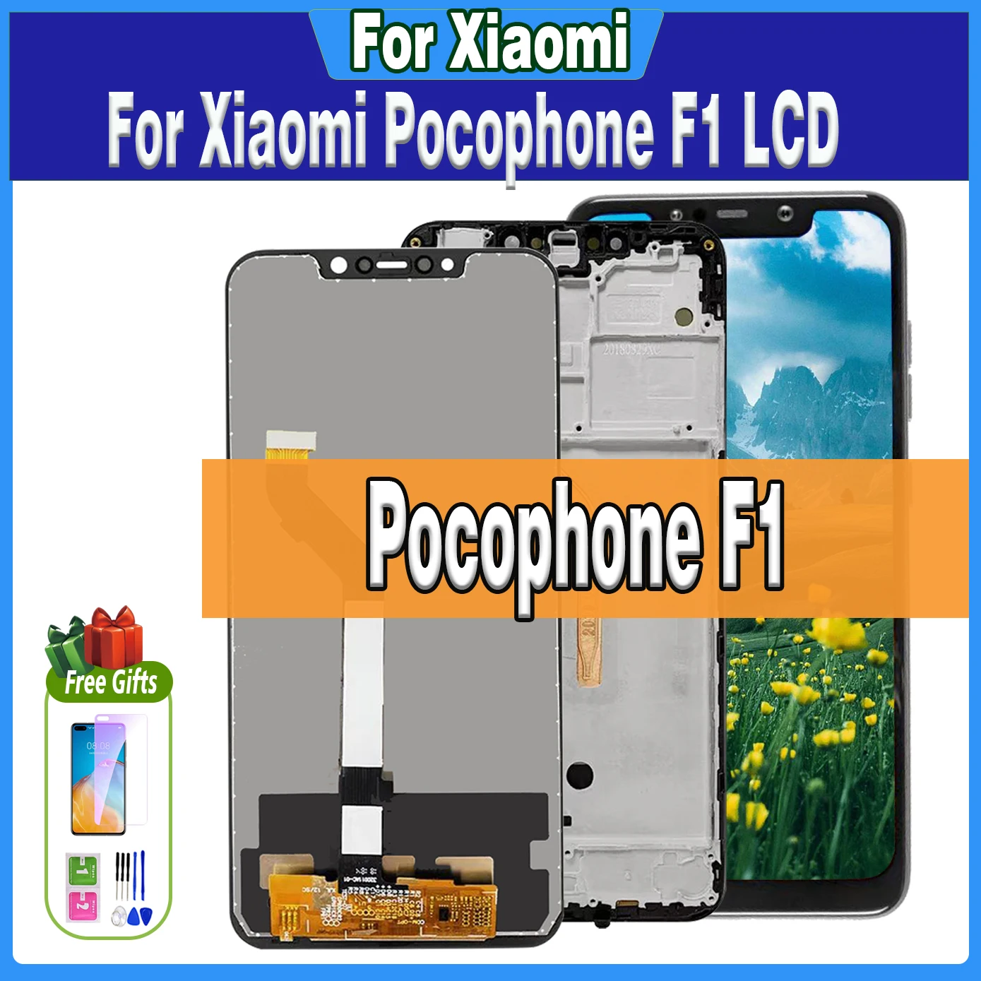 ЖК-дисплей 6,18 дюйма для XIAOMI MI POCO F1 M1805E10A, сенсорный экран для Xiaomi Pocophone F1, сменный ЖК-дисплей в сборе, протестирован, оригинал