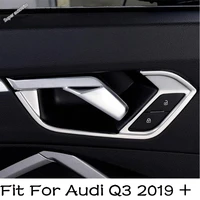 stainless steel abs interior modified accessories fit for audi q3 2019 2022 inner door handle cover trim frame sticker 4pcs