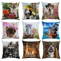 garden chair pillow case cute cat pillows case for girls room puppy pillowcases for pillows bed couch sofa room aesthetics 45x45
