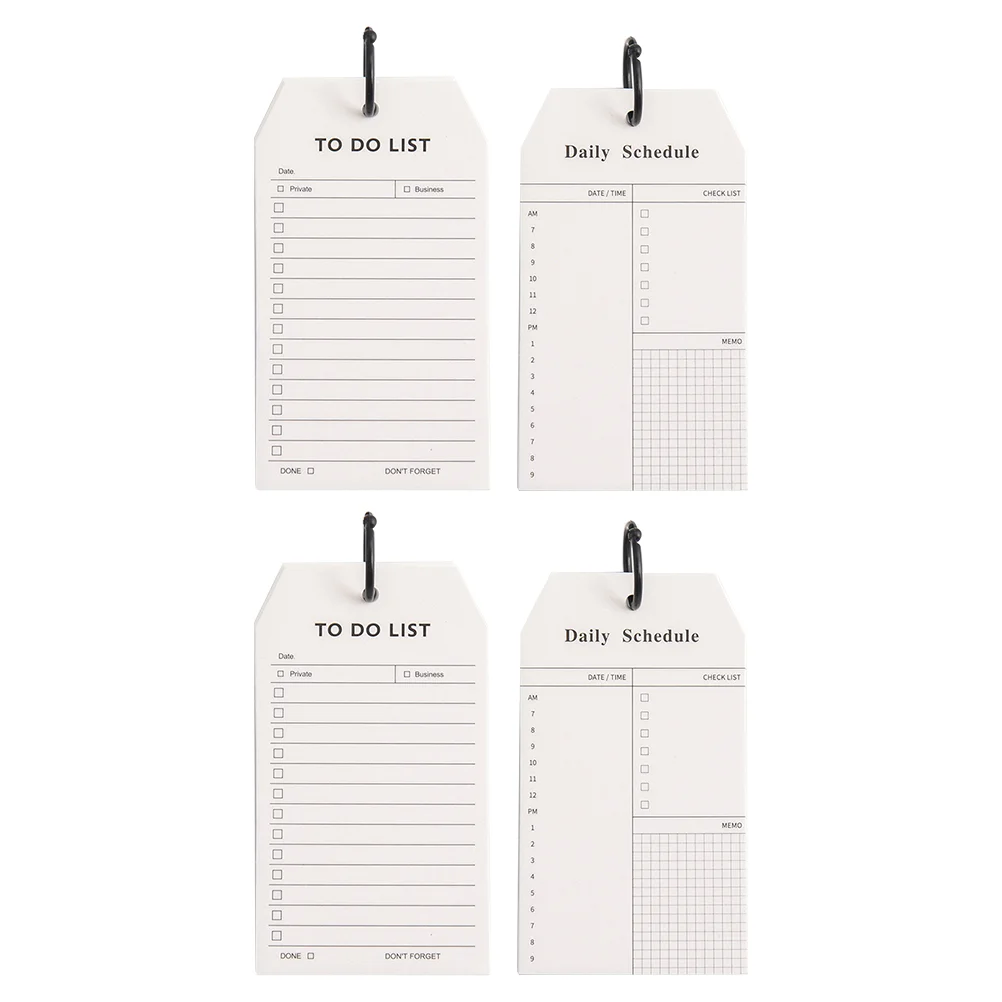 

4Pcs Management Notepads Schedule Notebooks Memo Notepads Writing Notepads