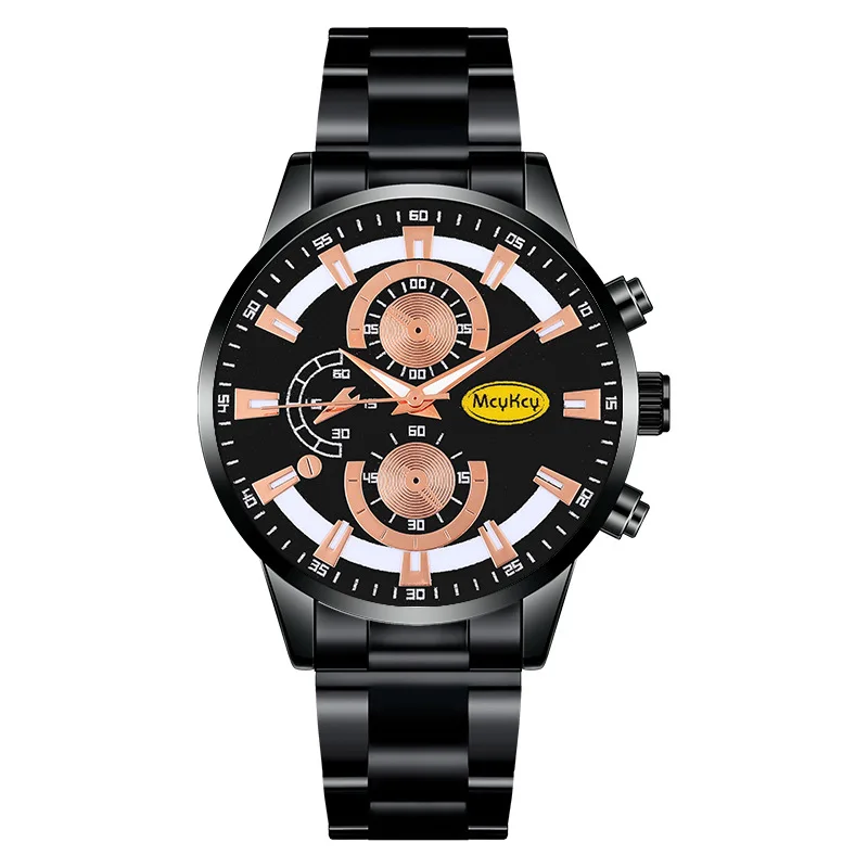 

Часы наручные мужские кварцевые, модные деловые роскошные, из нержавеющей стали