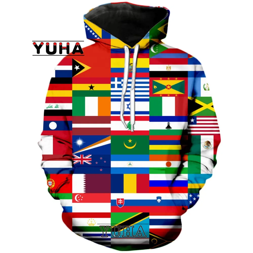 

Flags of all countries of the world 3D Printed Men Hoodie Harajuku Fashion Sweatshirt Unisex Casual Pullover sudadera hombre