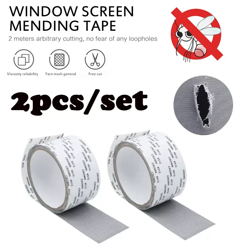 

5*200cm Self-Adhesive Screen Repair Patch Tape Window Door Screen Anti Mosquito Fly Bug Net Mesh Broken Repair Tape Tools Acces