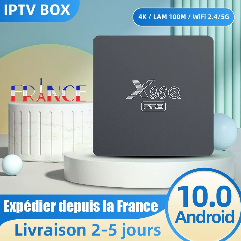 

Best X96Q PRO Iptv Box 4k Android 10.0 2022 2GB 16GB Support 2.4/5G Allwinner H313 Smart Android TV Iptv Box France Shipping