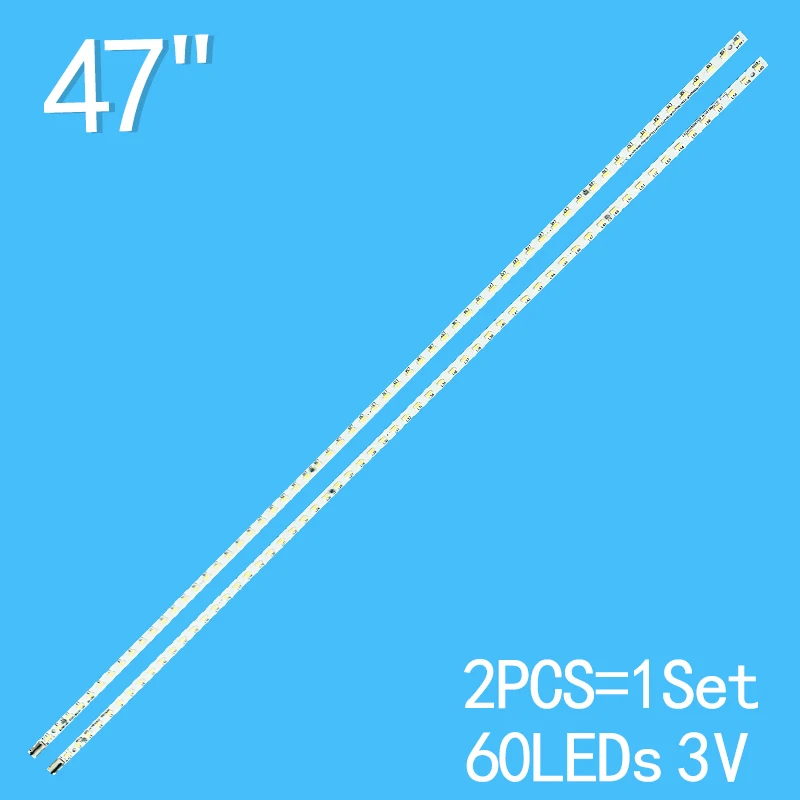 

2piece/lot Original LED TV Backlight Strips for Konka LED47R5500PDF KPL+470B1LED2 35018081 60-LEDs 527mm