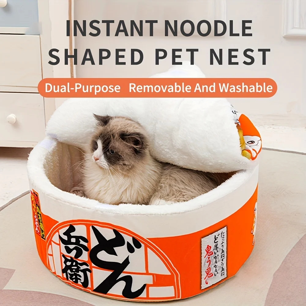 

Foam Cat Litter Japanese Winter Warm Closed Four-season Universal Cat Bed Sleeping Instant Noodles Cat House Pet Kennel