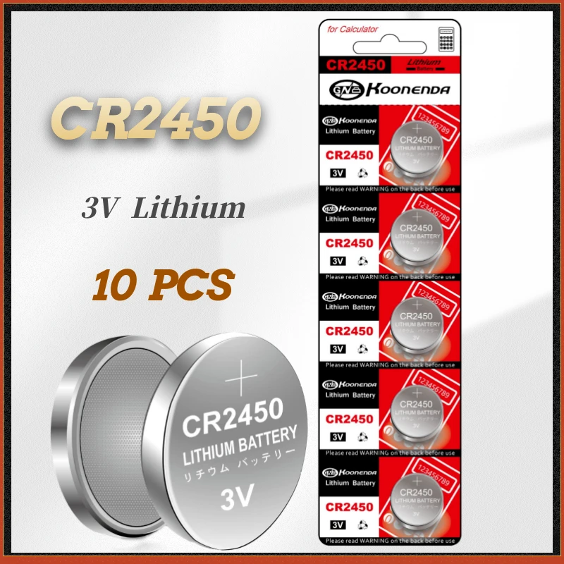 

New 10PCS CR2450 3V Alkaline Button Battery bateria electronica Car Remote Control Key Electronic Watch CR 2450 3V Batteries