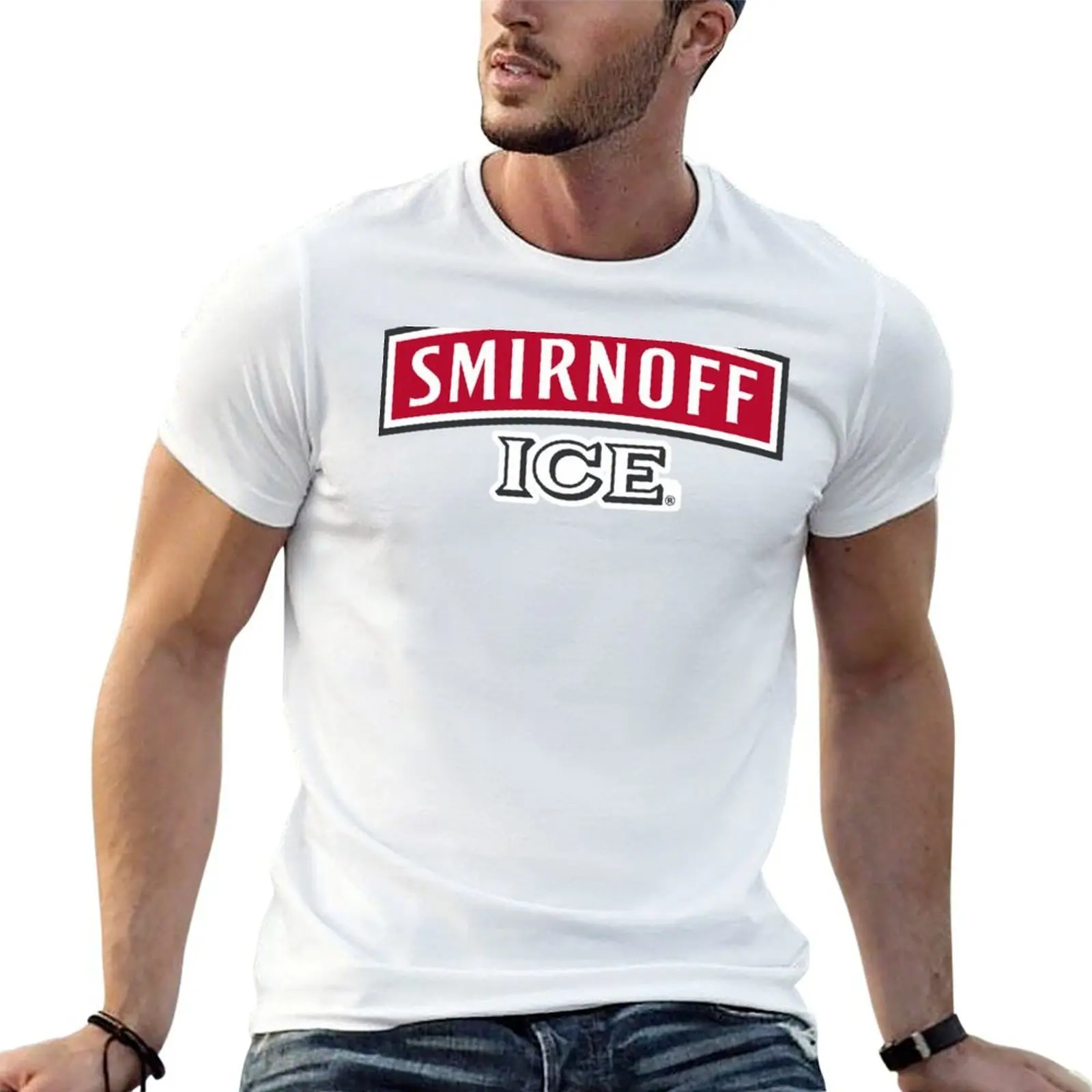 Фото Футболка с логотипом Smirnoff Ice, дышащая футболка большого размера №1