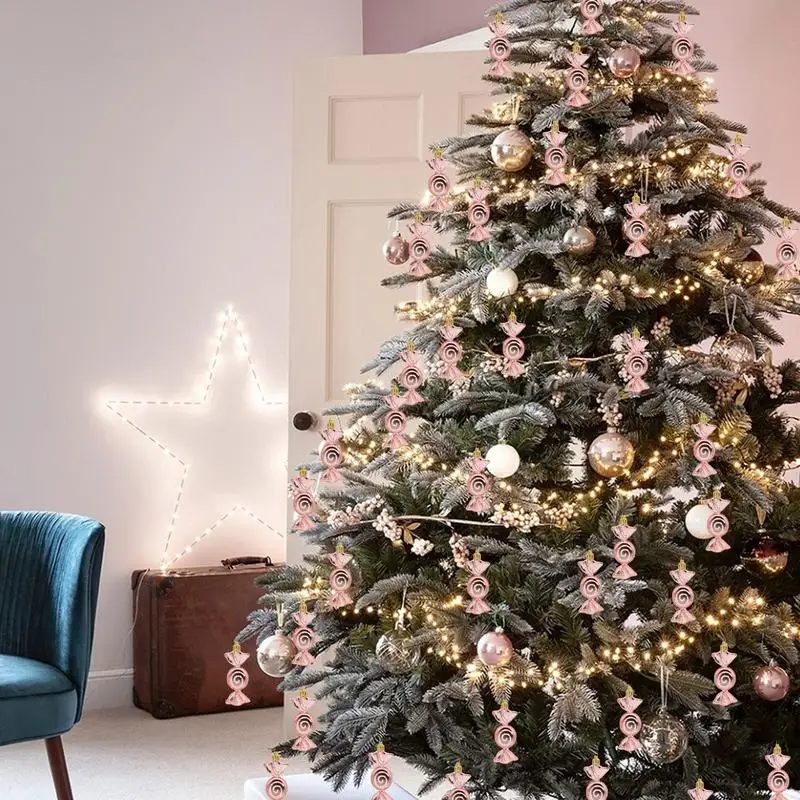 Рождественские украшения-леденцы 6 шт. яркие тематические украшения для